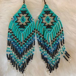 Hand Made Guatemalan Beaded Earrings